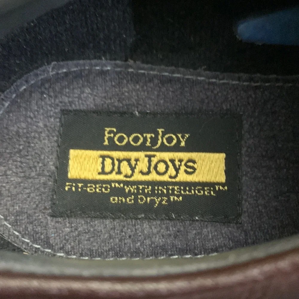 FootJoy DryJoy Tour Golf Shoe Men Brown Leather Waterproof SoftSpike Classic 8.5
